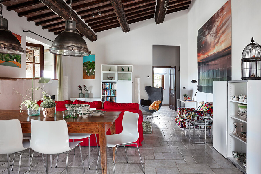 Wohnzimmer des Ferienhauses Casa Il Sogno in Umbrien