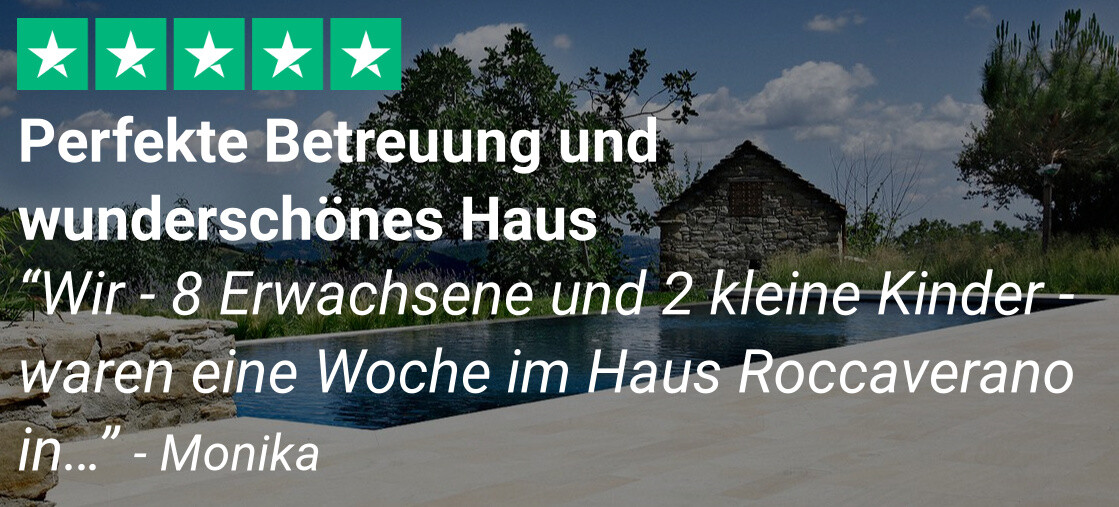 Trustpilot Review Casa Roccaverano im Piemont