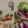 Gemüse und Kräuter in der Aussenküche des Ferienhauses in den Marken