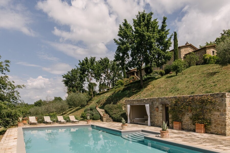 Pool zu Alleinnutzung mit einem Ferienhaus in Italien