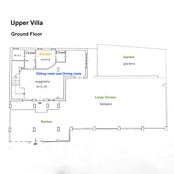 Villa Scimone Upper Villa Ground floor floormap