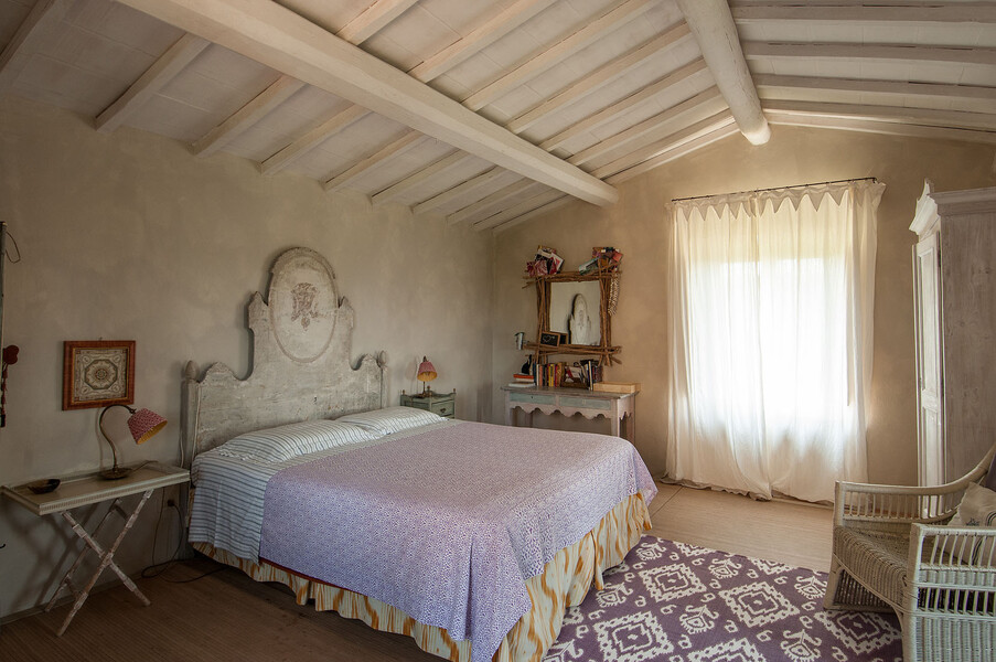 Ob Farbe oder Einrichtung - jedes der Schlafzimmer in der Ferienvilla Fontanelle ist individuell gestaltet