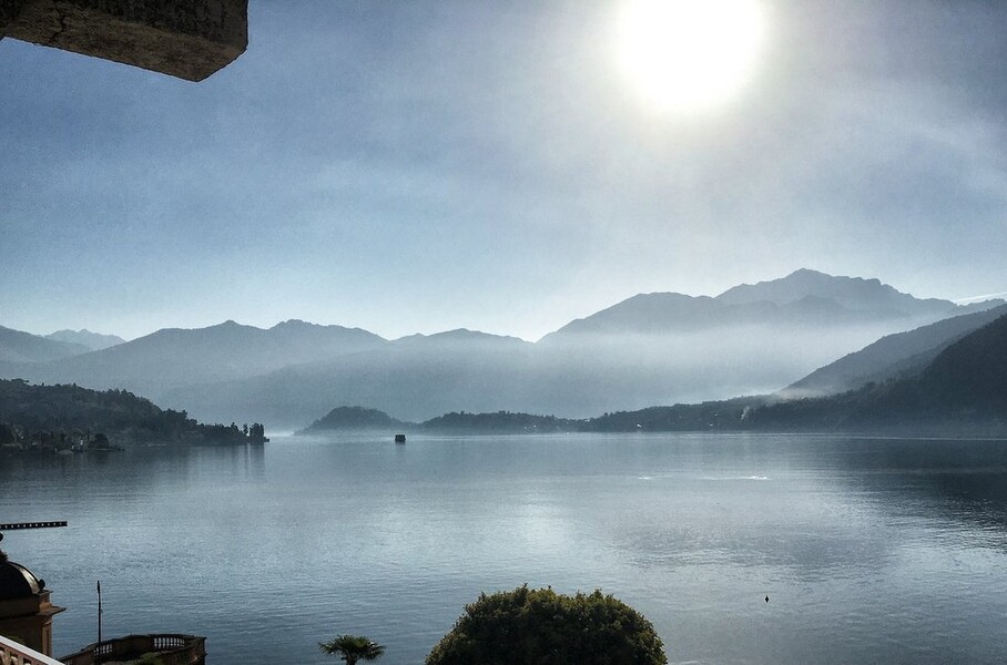 Der Blick auf den Comersee von der Villa Crotto