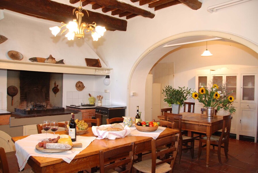 Gemütliche Küche Ferienhaus Italien