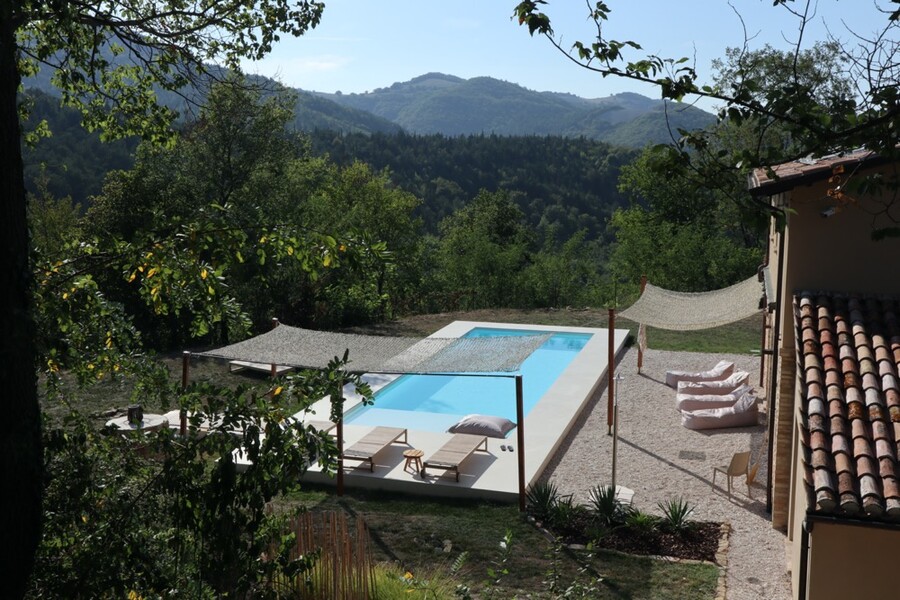 Privater Pool im Ferienhaus Casa Fontegenga in Le Marche
