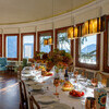 Villa Ponti Bellavista  dining table towards 11 windows