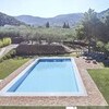 Schwimmbad im Garten vom Ferienhaus Uva in der Toskana