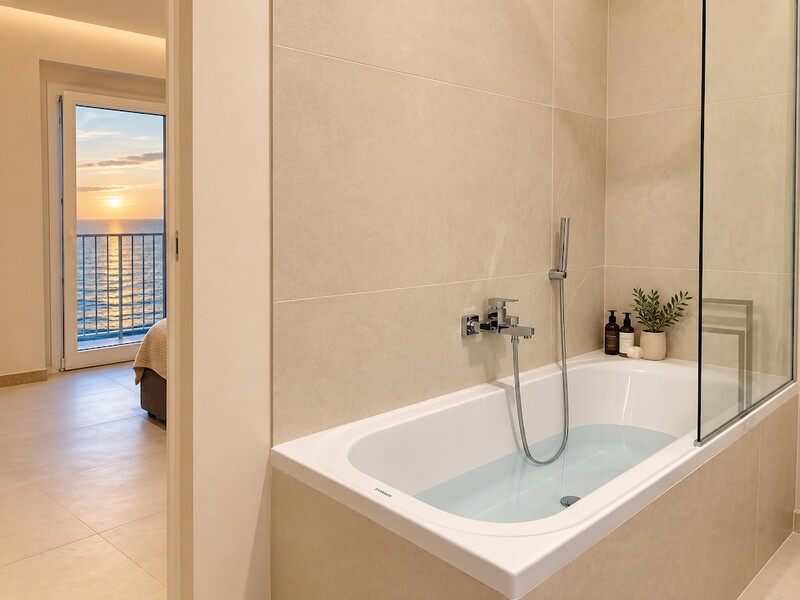 roc villa castiglioncello tuscany -  bagno en suite camera sud.
