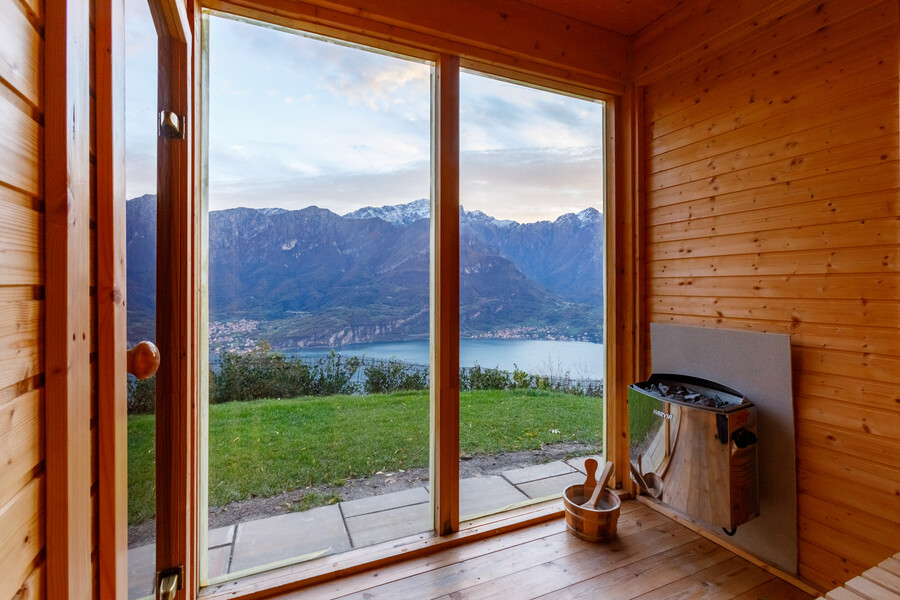 Villa Ponti Bellavista Sauna view