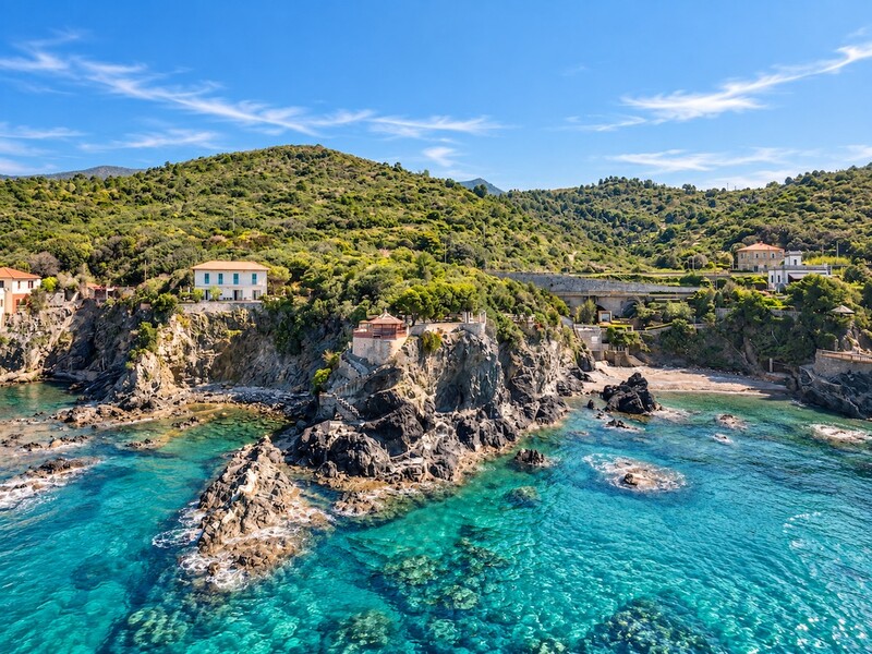 roc villa castiglioncello tuscany - vista panoramica dal mare.