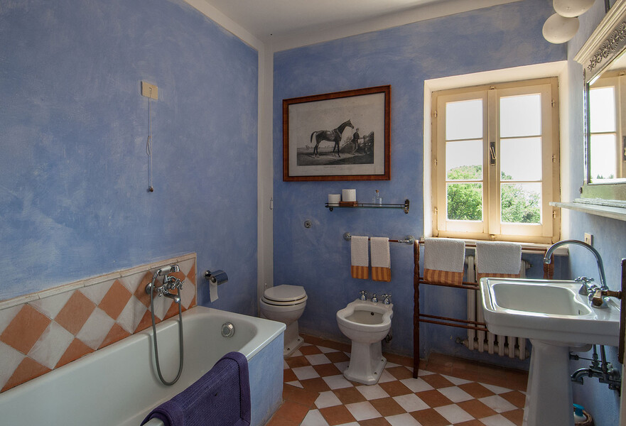 Jedes Badezimmer im Ferienhaus Fontanelle ist individuell gestaltet