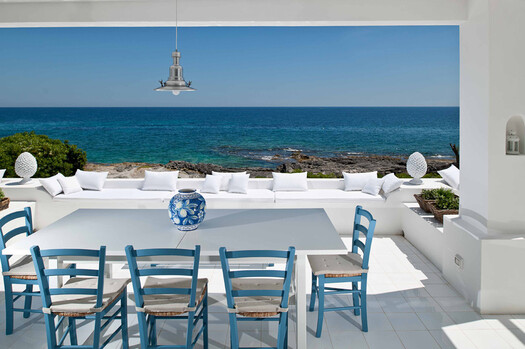 Casa Blu seaside villa in Sicily with terrace and panoramic Mediterranean sea view