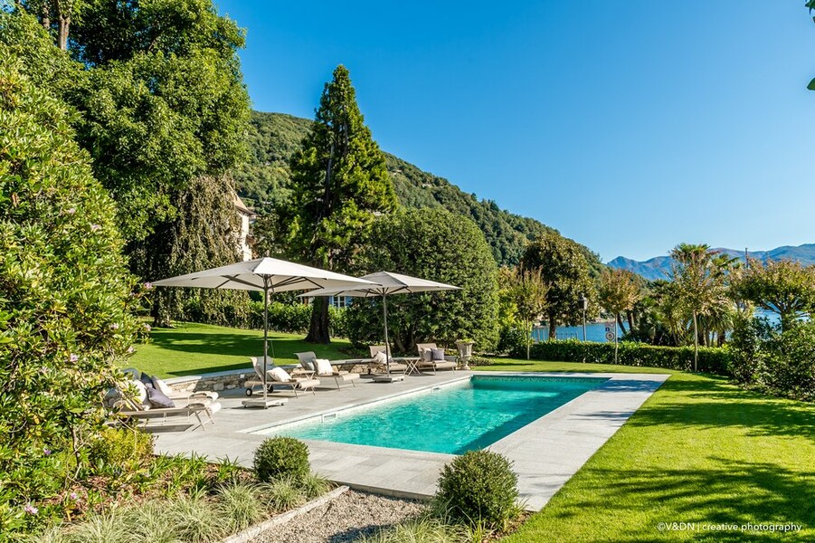 Privater Pool der Villa Orsi am Lago Maggiore